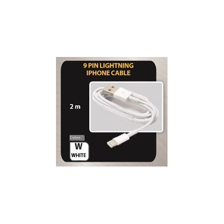 Lighting Cable 2M Certified Apple charge/sync APP-MCA-2W - WHITE