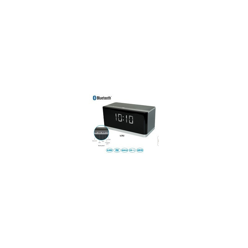 Réveil-Matin Numérique Stéreo Radio FM Bluetooth Livcon LCR2