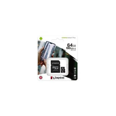 Kingston Canvas Select 64GB SDCS2/64GB Class 10 MicroSD Memory Card