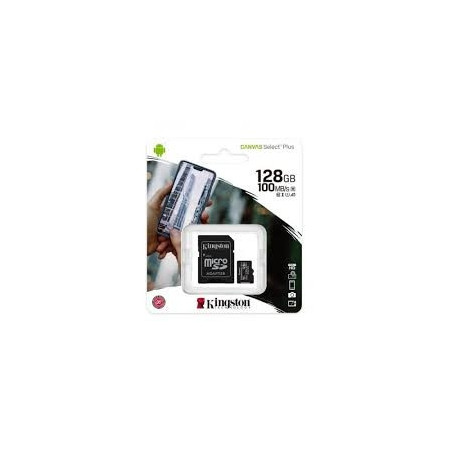 Mémoire Flash 128GB SDCS2/128GBC Class10 Micro SD Kingston Canvas Plus