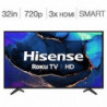 Télévision DEL 32'' 32H4G 720p Roku Smart WI-FI Hisense	