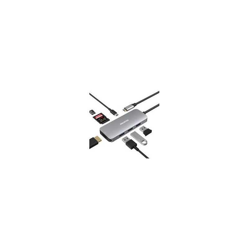 7 in 1 USB Type-C hub adapter for MacBook or others computers